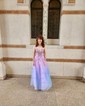 Ball Gown Sweetheart Tulle Corset Prom Dresses With Appliques