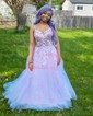Ball Gown Sweetheart Tulle Corset Prom Dresses With Appliques