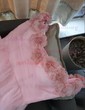 Ball Gown Off-the-shoulder Tulle 3D Floral Prom Dresses With Ruched