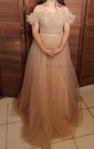 Ball Gown Off-the-shoulder Tulle Prom Dresses With Ruched