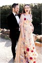 Ball Gown Sweetheart Tulle 3D Floral Prom Dresses