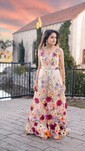 Ball Gown Sweetheart Tulle 3D Floral Prom Dresses