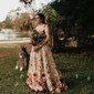 Ball Gown Sweetheart Tulle 3D Floral Prom Dresses