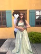 Ball Gown Strapless Satin Tulle Prom Dresses With Beading