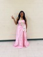 Ball Gown Strapless Satin Tulle Prom Dresses With Beading
