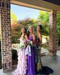 Mermaid Strapless Satin Tiered Prom Dresses With Appliques