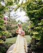 A-line Strapless Chiffon Ruffle Tiered Prom Dresses With Appliques