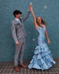 Mermaid Strapless Satin Ruffle Tiered Prom Dresses With Ruched
