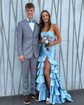 Mermaid Strapless Satin Tiered Prom Dresses With Appliques