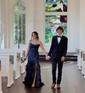Mermaid Strapless Satin Tiered Prom Dresses With Appliques