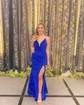 Sheath/Column V-neck Sparkly Velvet Sequin Prom Dresses