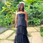 Ball Gown Square Neck Tulle Ruffle Tiered Prom Dresses