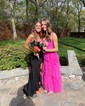 Ball Gown Square Neck Tulle Ruffle Tiered Prom Dresses
