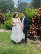 A-line V-neck Tulle Ankle-length Short Prom Dresses With Pockets