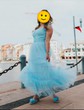 A-line V-neck Tulle Ankle-length Short Prom Dresses With Pockets