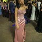 Sheath/Column V-neck Satin Corset Prom Dresses With Ruched