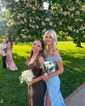 Sheath/Column Off-the-shoulder Tulle Lace 3D Floral Prom Dresses
