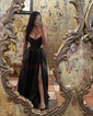 Ball Gown V-neck Satin Corset Prom Dresses With Ruched