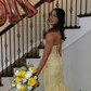 Mermaid V-neck Tulle Corset Prom Dresses With Appliques
