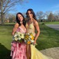 Mermaid V-neck Tulle Corset Prom Dresses With Appliques