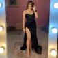 Sheath/Column Sweetheart Satin Corset Prom Dresses With Ruched