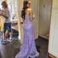 Mermaid Sweetheart Tulle Corset Prom Dresses With Appliques