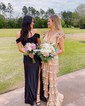 Sheath/Column Off-the-shoulder Satin Corset Prom Dresses