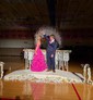 Ball Gown Strapless Chiffon Tiered Prom Dresses With Appliques