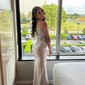 Mermaid V-neck Glitter Prom Dresses With Appliques
