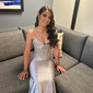 Mermaid V-neck Glitter Prom Dresses With Appliques
