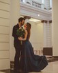 A-line Cowl Neck Satin Prom Dresses With Ruched