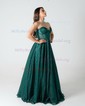 Ball Gown Strapless Tulle Prom Dresses With Ruched