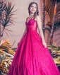 Ball Gown Strapless Tulle Prom Dresses With Ruched