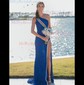 Sheath/Column One Shoulder Cut Out Sparkly Sequin Prom Dresses