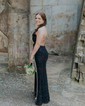 Sheath/Column One Shoulder Cut Out Sparkly Sequin Prom Dresses