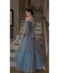 Ball Gown Off-the-shoulder Tulle Corset Prom Dresses With Puff Sleeve