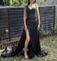 Mermaid Sweetheart Satin Corset Prom Dresses With Appliques