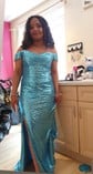 Sparkly Off-the-shoulder Ruched Sequin Prom Dresses