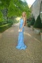 Sweetheart Fit and Flare Corset Sequin Prom Dresses