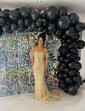 Sheath/Column Off-the-shoulder Sparkly Sequin Prom Dresses With Ruched