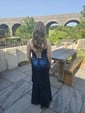 Mermaid Square Neck Satin Prom Dresses With Ruched