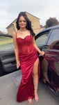Mermaid Sweetheart Satin Corset Prom Dresses With Appliques